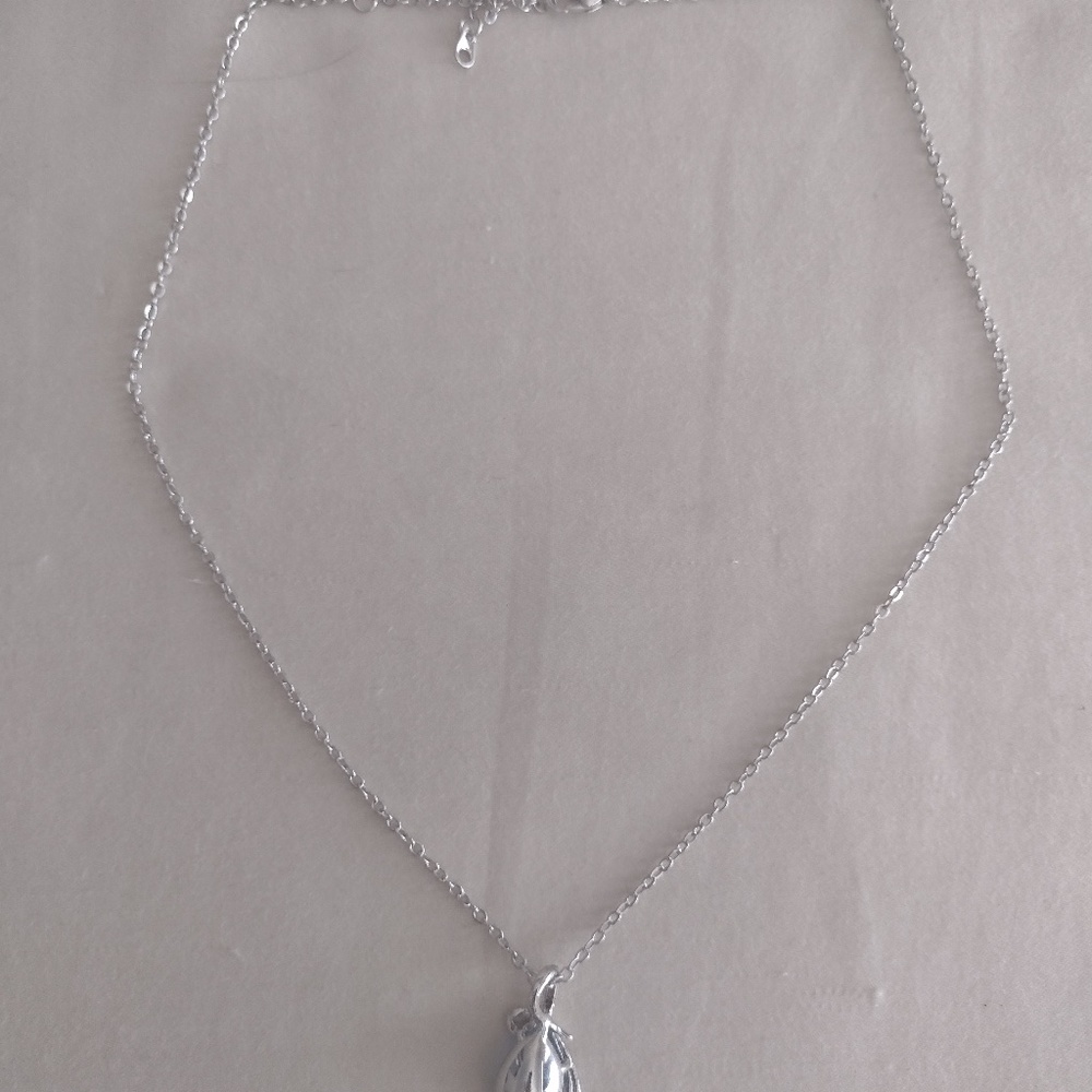 Sterling Silver and Cubic Zirconia Pendant Necklace - Picture 4 of 5